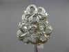ESTATE LARGE 1CT ROUND DIAMOND 14KT WHITE GOLD 3D BUTTERFLY FLOWER FUN LOVE RING