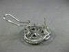 LARGE 2.33CT DIAMOND 18KT WHITE GOLD 3D MULTI ROW SWIRL FLOWER CLIP ON EARRINGS