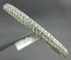 WIDE 4.99CT DIAMOND 18KT WHITE GOLD 3D MULTI ROW SEMI ETERNITY BANGLE BRACELET