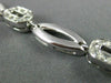 ANTIQUE 1CT ROUND DIAMOND 14K WHITE GOLD CLASSIC OVAL SATIN LINK BRACELET #11639