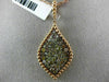 ESTATE EXTRA LARGE 2.20CT MULTI COLOR DIAMOND 18K ROSE GOLD 3D TEAR DROP PENDANT