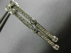 ESTATE 1.27CT DIAMOND 14KT WHITE GOLD BEZEL DOUBLE ROW HANGING EARRINGS #16917