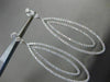 ESTATE EXTRA LARGE 5.75CT DIAMOND 14KT WHITE GOLD JOURNEY DROP HANGING EARRINGS