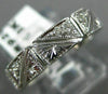 ANTIQUE WIDE .35CT DIAMOND 18KT WHITE GOLD 3D FILIGREE SQUARE ETERNITY RING 9253