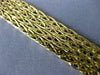 ESTATE WIDE & LONG 18KT YELLOW GOLD 3D FOUR ROW BYZANTINE BRACELET #19791