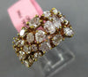 ESTATE WIDE 3.81CT PINK DIAMOND 18KT ROSE GOLD 3D MULTI SHAPE ANNIVERSARY RING