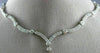 ANTIQUE 2.10CT DIAMOND 14KT WHITE GOLD 3D FILIGREE BEZEL DROP NECKLACE #18629