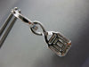 ESTATE 1.59CT DIAMOND 18KT WHITE GOLD ROUND & BAGUETTE SQUARE HANGING EARRINGS