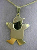 ESTATE 14KT YELLOW GOLD HANDCRAFTED BABY BOY ENGRAVABLE FLOATING PENDANT #25192