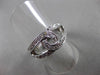 ANTIQUE WIDE .70CT DIAMOND 14KT WHITE GOLD OPEN LOVE INFINITY FUN RING #11096