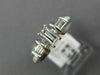 ESTATE .71CT BAGUETTE DIAMOND 14KT WHITE GOLD 3D CLASSIC 3 STONE ENGAGEMENT RING