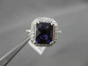 ESTATE LARGE 4.82CTW DIAMOND & AAA AMETHYST 14KT WHITE GOLD FILIGREE HALO RING