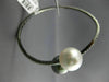 ESTATE LARGE 1.03CT DIAMOND AAA SOUTH SEA & TAHITIAN PEARL 18K BLACK GOLD BANGLE