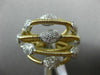 ESTATE LARGE .78CT DIAMOND 18KT 2 TONE GOLD 3D PAVE OVAL CRISS CROSS SNAKE RING