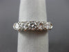 ANTIQUE LARGE 1.75CT DIAMOND PLATINUM FIVE STONE WEDDING ANNIVERSARY RING #22296