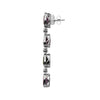 18.46CT DIAMOND & AAA MULTI COLOR SAPPHIRE 18K WHITE GOLD TEAR DROP FUN EARRINGS