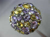 ESTATE MASSIVE 11.0CT DIAMOND & AAA MULTI COLOR GEM 14KT BLACK GOLD 3D FUN RING