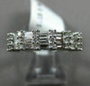 ESTATE 1.13CT ROUND & BAGUETTE DIAMOND 18KT WHITE GOLD WEDDING ANNIVERSARY RING