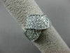 ESTATE WIDE .18CT ROUND DIAMOND 14KT WHITE GOLD 3D CRISS CROSS LOVE KNOT RING
