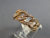 ESTATE .45CT DIAMOND 14KT ROSE GOLD CLASSIC 8MM LOVE KNOT MULTI LINK FUN RING