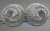 ESTATE MASSIVE 5.98CT DIAMOND 14KT WHITE GOLD 3D SWIRL CLIP ON EARRINGS F/G VVS