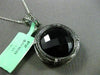 ESTATE LARGE 25.0CT BLACK ONYX 18KT BLACK GOLD WOVEN SOLITAIRE FLOATING PENDANT