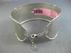 ESTATE WIDE .90CT DIAMOND 14KT WHITE GOLD HAMMERED FLEXIBLE CUFF BANGLE BRACELET