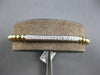 .29CT DIAMOND 14KT 2 TONE GOLD CLASSIC ROUND FLEXIBLE BAR CUFF BANGLE BRACELET