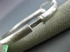 ESTATE LARGE .74CT DIAMOND 18KT WHITE GOLD OVAL MATTE SHINY LOVE BANGLE BRACELET