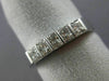 ESTATE .45CT DIAMOND 14KT WHITE GOLD 3D SPLIT CHANNEL ANNIVERSARY RING #14577