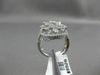 ESTATE MASSIVE 1.88CT DIAMOND 18KT WHITE GOLD 3D FLOWER OPEN FILIGREE FUN RING