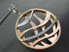 ESTATE LARGE .16CT DIAMOND 14K WHITE & ROSE GOLD 3D CIRCULAR MULTI WAVE EARRINGS