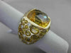ESTATE LARGE 23.08CTW DIAMOND & AAA YELLOW TOPAZ 14KT YELLOW GOLD ETOILE RING