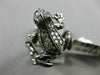 ESTATE LARGE .76CT DIAMOND AAA RUBY 18KT BLACK GOLD HANDCRAFTED HAPPY FROG RING