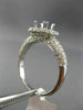 ESTATE .78CT DIAMOND ROUND 14KT WHITE GOLD 3D HALO SEMI MOUNT ENGAGMENT RING