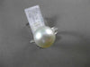 ESTATE .14CT DIAMOND 14KT WHITE GOLD AAA SOUTH SEA PEARL CLASSIC SOLITAIRE RING