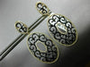 ESTATE EXTRA LARGE 1.20CT DIAMOND 14KT TWO TONE GOLD FILIGREE HANGING EARRINGS