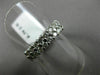 ESTATE WIDE .74CT DIAMOND 14K WHITE GOLD 2 ROW 16 STONE WEDDING ANNIVERSARY RING