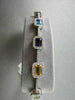 ESTATE 18KT 6.81CT MULTI COLOR EMERALD CUT SAPPHIRE & DIAMONDS GOLD BRACELET
