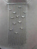 ESTATE LARGE .53CT DIAMOND 14KT WHITE GOLD 3D CHANDELIER BY THE YARD NECKLACE