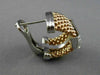 ESTATE WIDE .70CT DIAMOND 18KT WHITE & ROSE GOLD MULTI ROW MESH CLIP ON EARRINGS