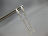 .93CT DIAMOND 18K WHITE GOLD 3D BY THE YARD CLIP ON CHANDELIER HANGING EARRINGS