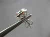 LARGE 2.03CT DIAMOND 18KT WHITE GOLD CLUSTER INVISIBLE FLOWER HALO STUD EARRINGS