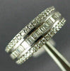 ESTATE WIDE 1.43CT DIAMOND 18KT WHITE GOLD 3D ROUND & BAGUETTE ANNIVERSARY RING