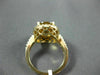 ESTATE LARGE 6.30CT DIAMOND & YELLOW TOPAZ 14K YELLOW GOLD 3D OVAL FILIGREE RING