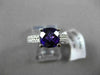 ESTATE 2.21CTW DIAMOND & AAA AMETHYST 14KT WHITE GOLD DOUBLE ROW ENGAGEMENT RING