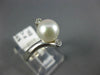 ESTATE .08CT DIAMOND & AAA SOUTH SEA PEARL 18K WHITE GOLD CRISS CROSS RING #1010