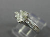 ESTATE .76CT ROUND & OVAL DIAMOND 18KT WHITE GOLD CLASSIC ENGAGEMENT RING #25941