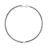 LARGE 5.44CT BLACK DIAMOND 14K WHITE GOLD ROUND INSIDE OUT HOOP HANGING EARRINGS