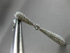 ESTATE LARGE 4.74CT DIAMOND 14KT WHITE GOLD 3D PAVE TEAR DROP HANGING EARRINGS